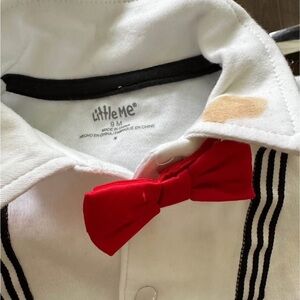 Little Me White Outfit with Red Bow Tie